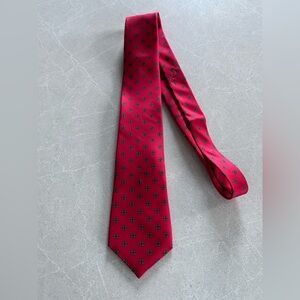Yves Saint Laurent YSL 100% Silk Tie Red Blue Designer